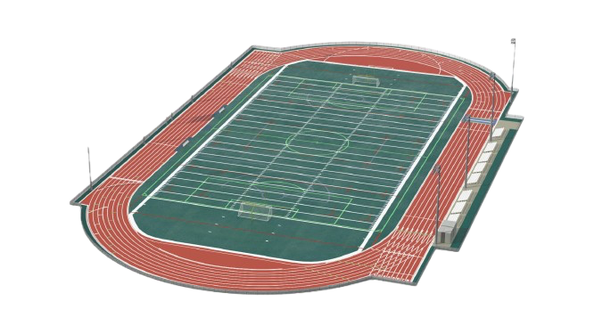 Plan d'une piste d'athlétisme